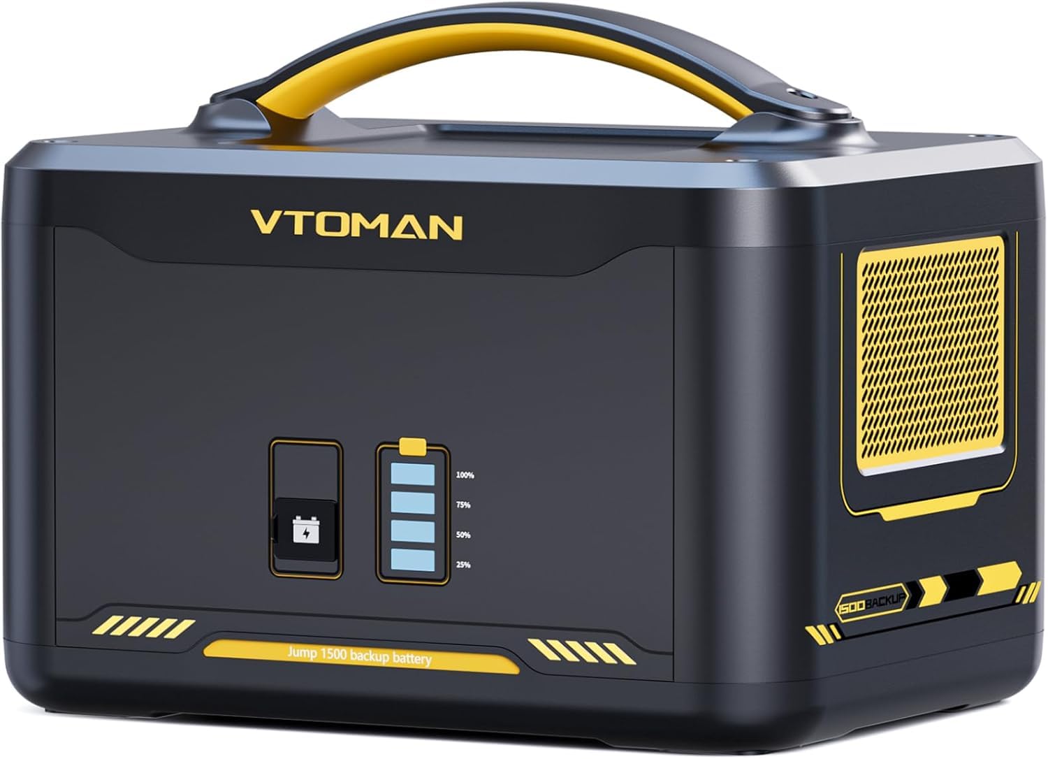 VTOMAN Jump 1500X Zusatzbatterie 1548Wh - LiFePO4 Batterie für Erweiterungs Jump 1500X/Jump 2200 Tragbare PowerStation, für Outdoor Camping, Garten, Wohnmobil, Reisen, Angeln, Notfall,Off-Grid, RV