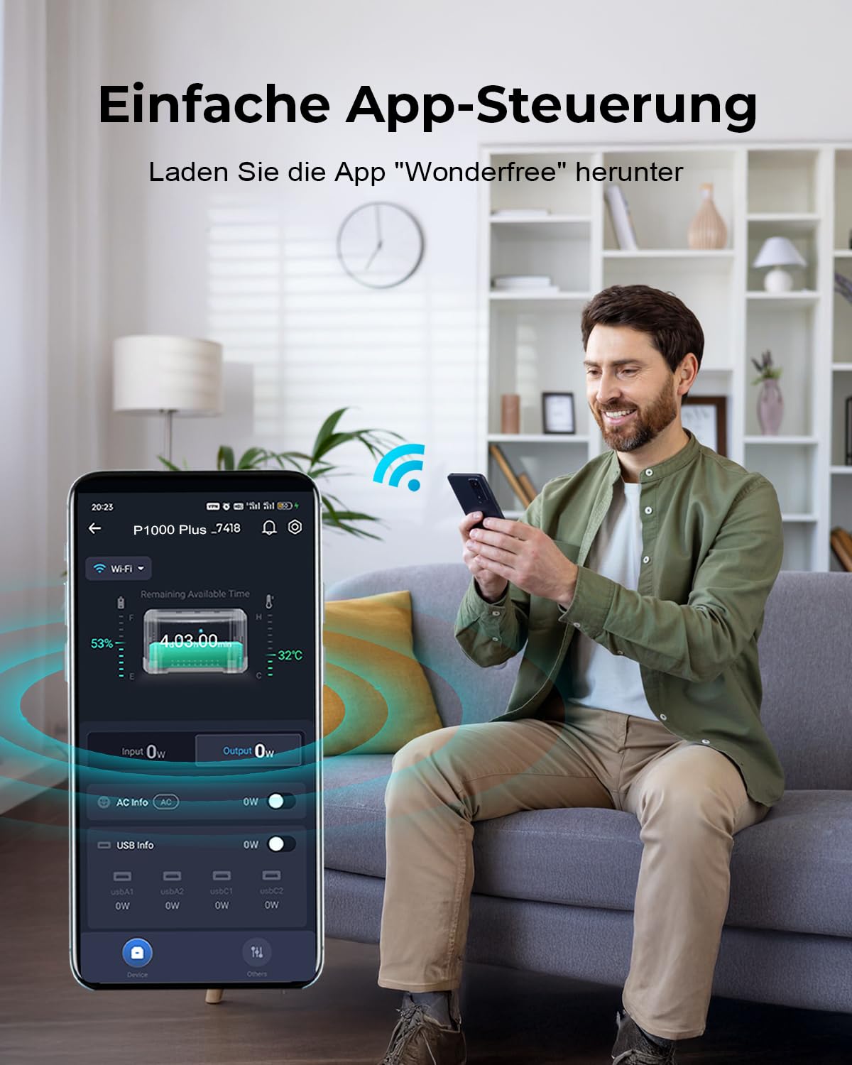 OUKITEL Tragbare Powerstation P1000 Plus, 1024Wh LiFePO4-Batterie,1800W Solar Generator, Schnellladung von 0-80% in 45 Min. Ultra-Leise für Camping, Wohnmobile & Stromausfälle